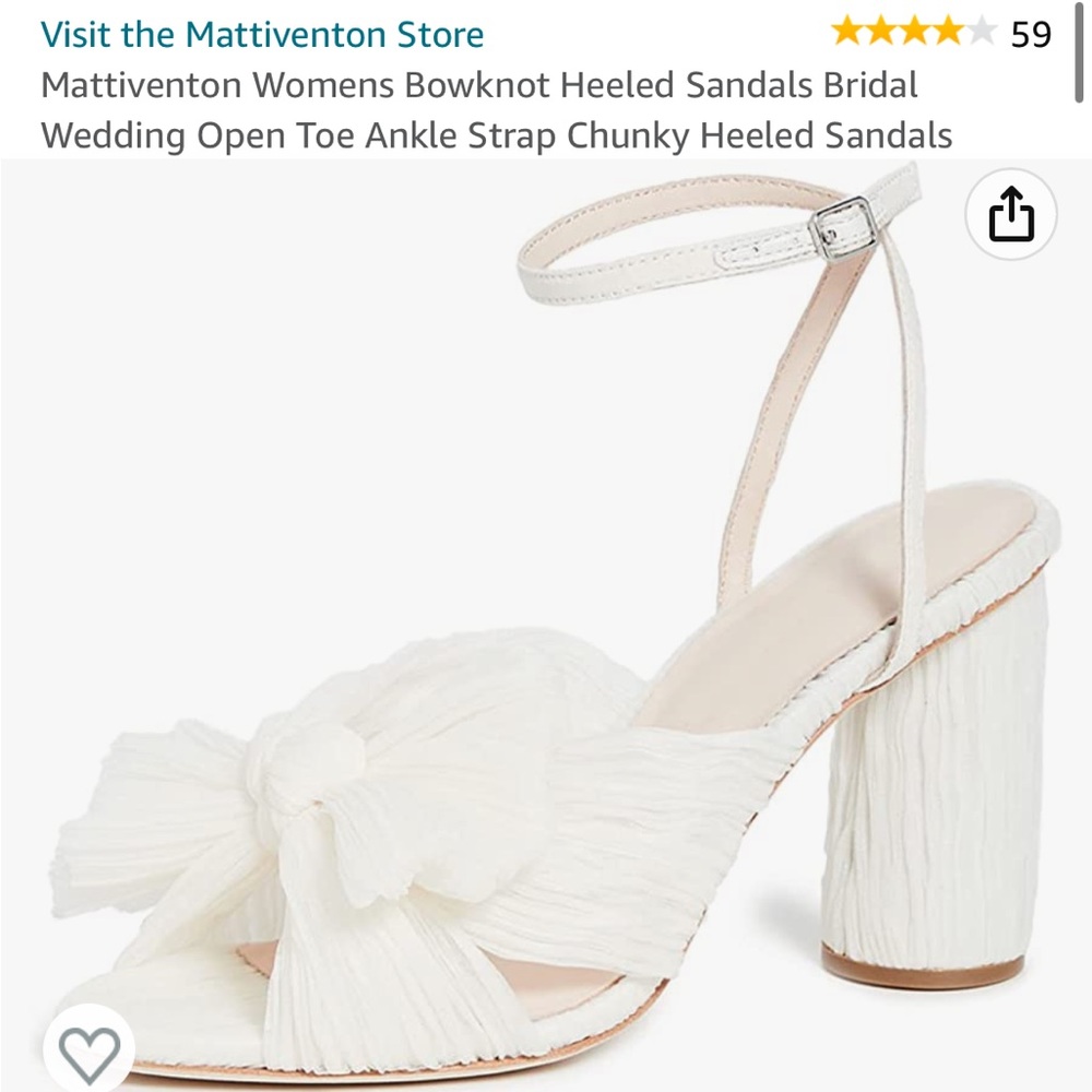 Bowknot chunky heels